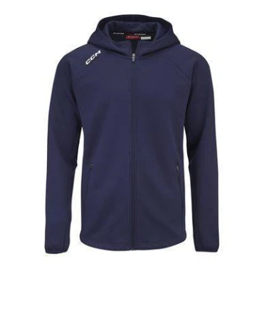 CCM Mikina Locker Room Full Zip Hoodie 2022 JR POUZE Junior, S, černá (VÝPRODEJ)