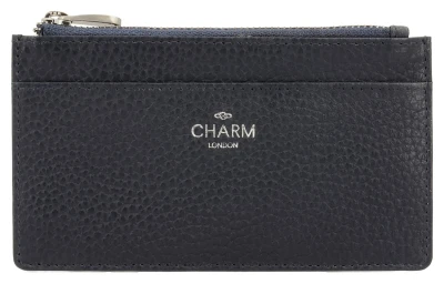 Charm London Washington 23599 modré kožené pouzdro na klíče a karty