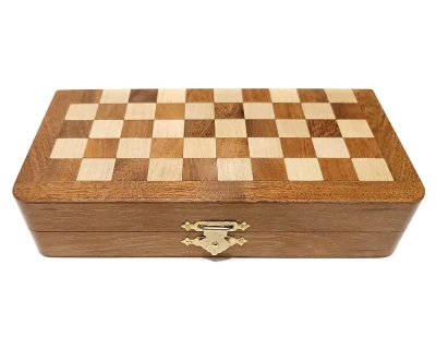 Chopra Magnetická DELUXE dáma a backgammon vykládanou šachovnicí 19 cm