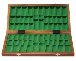 Chopra Šachy Staunton Senator De Luxe ebenové s intarzovanou skládací šachovnicí Old Style