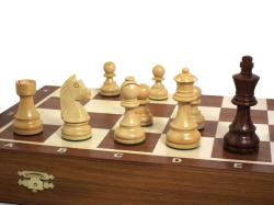 Chopra Šachy Staunton Senator Intarsie de Luxe s hnědými figurami se dvěma dámami