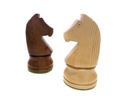 Chopra Šachy Staunton Senator Intarsie de Luxe s hnědými figurami se dvěma dámami