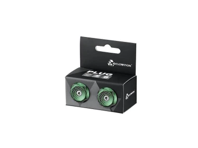 Ciclovation zátky do řidítek Lock-In Vortex Power Wave Zelená