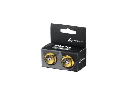 Ciclovation zátky do řidítek Lock-In Vortex Power Wave Zlatá