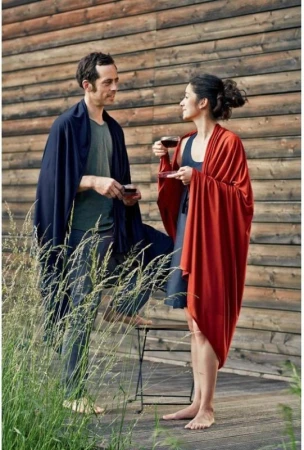Cocoon merino deka Merino Wool/Silk Blanket black