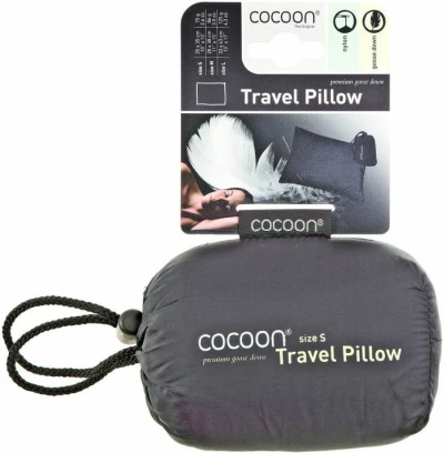 Cocoon Down Travel Pillow antracitový L cestovní polštář