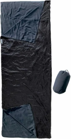 Cocoon černý/břidlicově modrý mikroflísový spací pytel