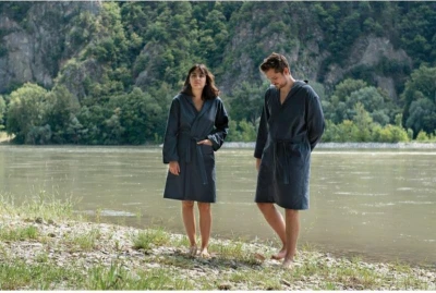Cocoon Ultralight Microfiber Bathrobe anchor grey XXL župan