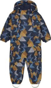 Color Kids Coverall W. 2 ZIP- AOP-741592.3520-Orange Pop 24/25 overal