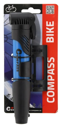 Compass Bike černo-modrá hustilka na kolo s nástavcem