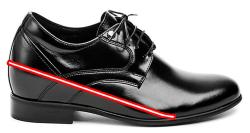 Conhpol C5162 čierne pánske topánky so skrytým podpätkom