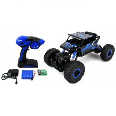 CONQUEROR 4x4 - 2,4Ghz - 1/18 - malý crawler - modrý + Náhradní akumulátor 2000mAh