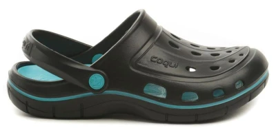 Coqui 6352 Jumper černá tyrkys nazouváky