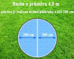 Cornisun kruh 400 cm půlený - solární plachta