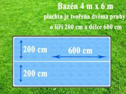 Cornisun obdelník 4 x 6 m (2 nesvařené pruhy) - solární plachta