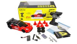 Corvette C6.R RC Drift Car 4WD LED 1:18 RTR licencovaná červená