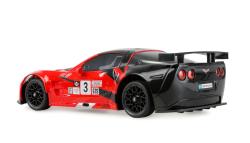 Corvette C6.R RC Drift Car 4WD LED 1:18 RTR licencovaná červená