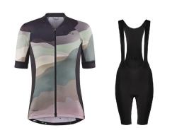 Craft ADV Endur Graphic W 1910554 cyklodres - ružová + Force ACTION LADY čierne cyklokraťasy