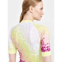 Craft ADV Endur Graphic W 1910554 dámský cyklodres - žlutá s červenou (007541)