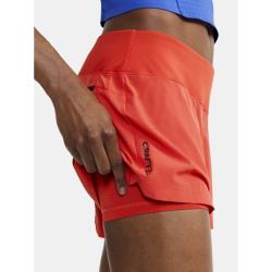 Craft ADV Essence 2v1 W 1910722 dámské šortky - červená (484000)