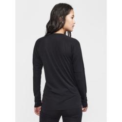 CRAFT ADV Wool Merino RN LS W 1913758 dámske tričko - čierna (999000)