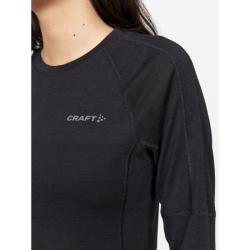 CRAFT ADV Wool Merino RN LS W 1913758 dámske tričko - čierna (999000)
