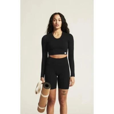 Craft Collective Rib Cropped LS W 1916014 dámský top - černá (999000)