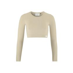 Craft Collective Rib Cropped LS W 1916014 dámský top - hnědá (608000)