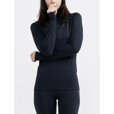 Craft CORE Dry Active Comfort Zip W 1911167 dámské triko - černá (B999000)