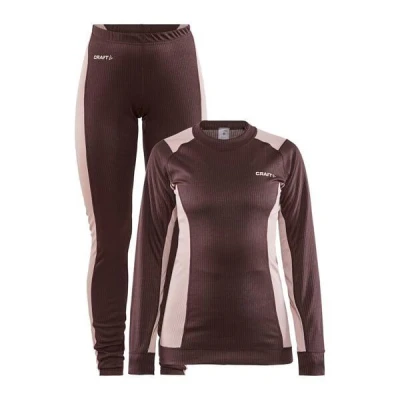 Craft CORE Dry Baselayer W 1909706 dámský set POUZE M - růžová (VÝPRODEJ)