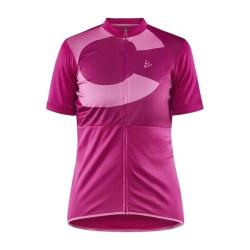 Craft CORE Endur Logo W 1910562 cyklodres - růžová + Force CHARM LADY černé cyklokraťasy