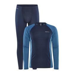 Craft CORE Warm Baselayer 1909709 set funkčního prádla POUZE L - modrá (VÝPRODEJ)