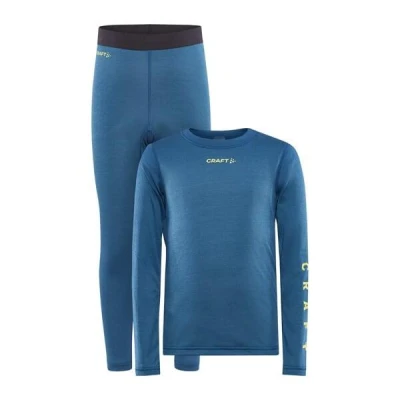 Craft CORE Warm Baselayer 1909712 Junior set POUZE 122 - černá (VÝPRODEJ)