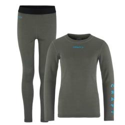 Craft CORE Warm Baselayer 1909712 Junior set POUZE 98 - černá (VÝPRODEJ)