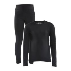 Craft CORE Warm Baselayer 1909712 Junior set POUZE 98 - černá (VÝPRODEJ)