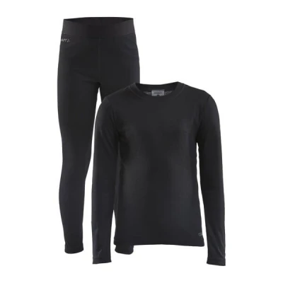 Craft CORE Warm Baselayer 1909712 Junior set POUZE 98 - černá (VÝPRODEJ)