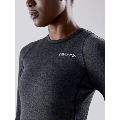 Craft CORE Wool Merino LS W 1911548 dámské triko - černá (998000)