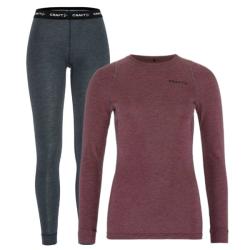 Craft CORE Wool Merino W 1909710 dámsky set - červená (744200) Craft CORE Wool Merino W 1909710 dámsky set - červená (744200)