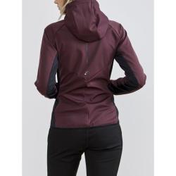 Craft Glide Hood W 1909567 dámská softshell bunda POUZE M - tmavě modrá s růžovou (VÝPRODEJ)
