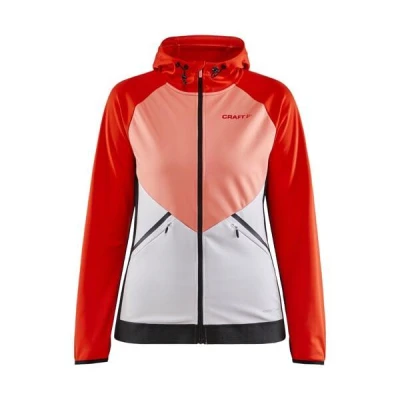 Craft Glide Hood W 1909567 dámská softshell bunda POUZE M - tmavě modrá s růžovou (VÝPRODEJ)