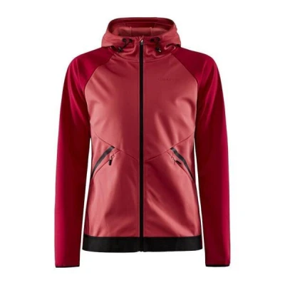 Craft Glide Hood W 1909567 dámská softshell bunda POUZE M - tmavě modrá s růžovou (VÝPRODEJ)