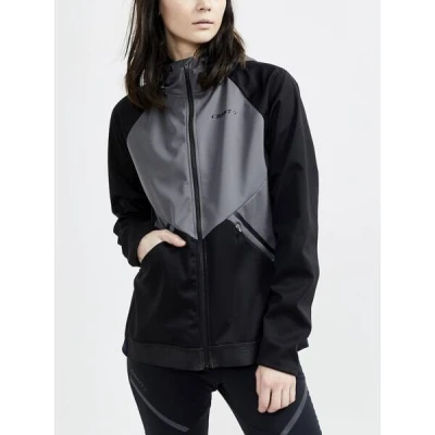 Craft Glide Hood W 1909567 dámská softshell bunda POUZE M - tmavě modrá s růžovou (VÝPRODEJ)