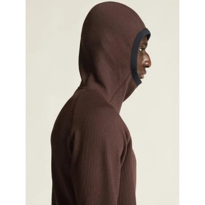 Craft Grid Hood 1916667 pánská mikina - hnědá (286000)