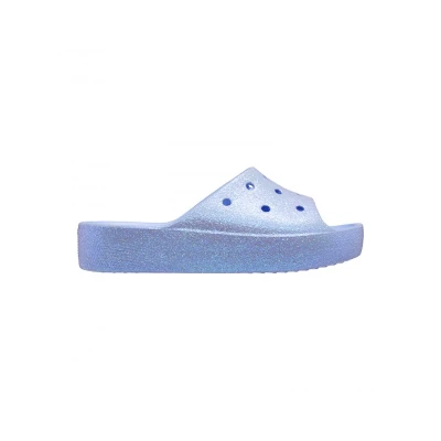 Crocs Classic Platform Glitter Slide W moon jelly dámské nazouváky