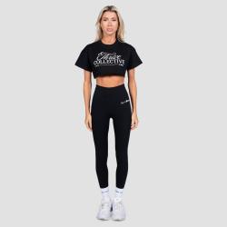 GymBeam Dámske cropped tričko Thrive Black
