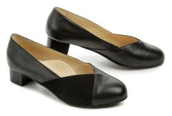 De plus 9818-K-3060 černé dámské nadměrné lodičky šíře K