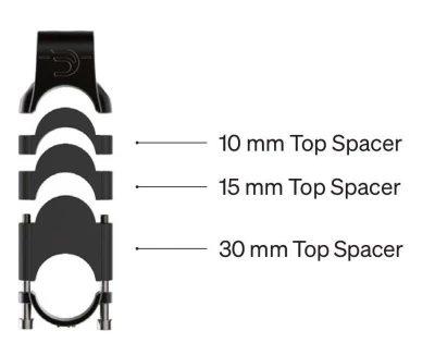 Deda Elementi Deda PRO Parabolica/fastblack 31,7mm podložky