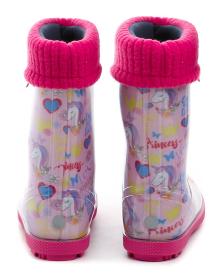 Demar 0048A dětské růžové gumáky s jednorožcem