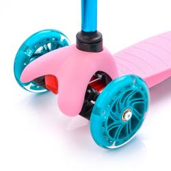 Meteor Tucan růžovo-modrá dětská tříkolová koloběžka