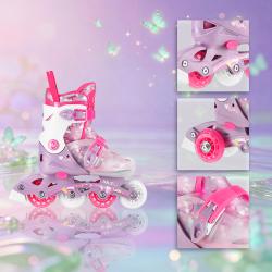 Nils NJ1025 FLIPZY růžové dětské kolečkové brusle